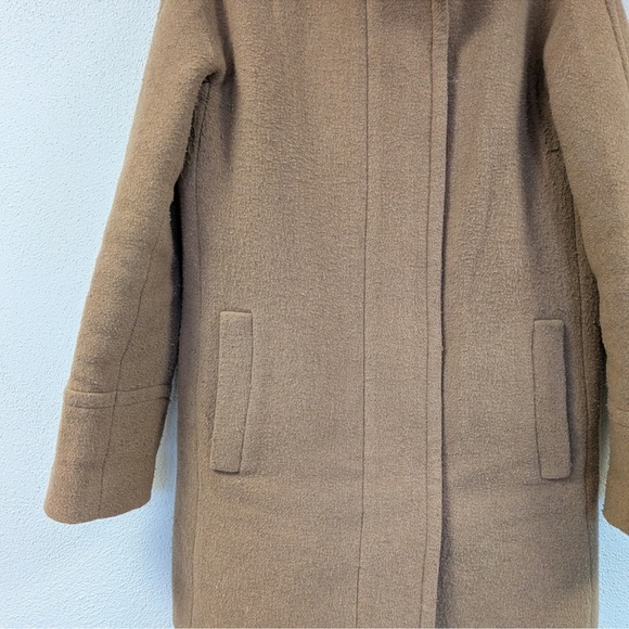J.Crew City Coat Camel Wool Blend Minimalist Tailored Coat tan brown preppy - Picture 5 of 7